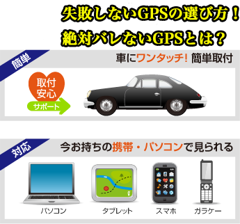 女性でも簡単に取付けOK！車にワンタッチ！簡単取り付け！今お持ちの携帯・パソコンで見られる！